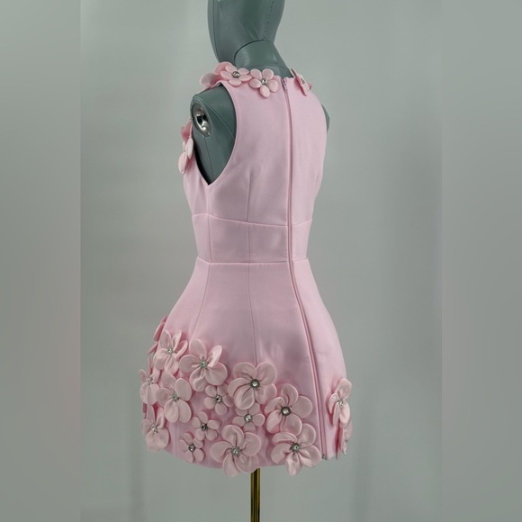 🆕 BRONX & BANCO 🧿 NWOT Estelle Floral Mini Dress, Blush Pink - Sz M US 6 - Picture 10 of 17